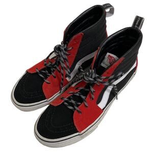 VANS Sk8-Hi Red and Black High Top Sneaker Men’s Size 7.5 Women’s Size 9